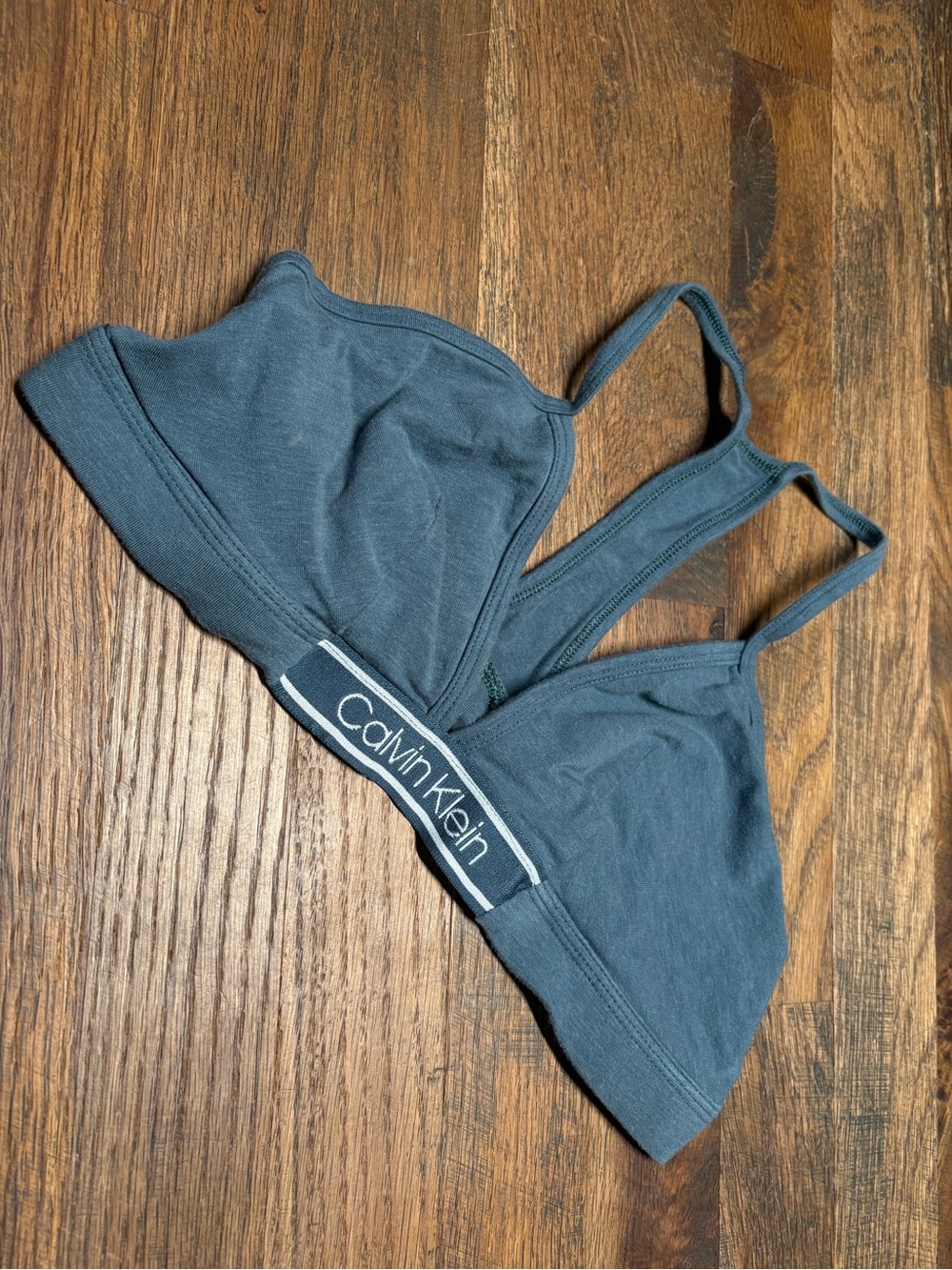 Calvin Klein Women’s Charcoal Gray Bralette One-Piece